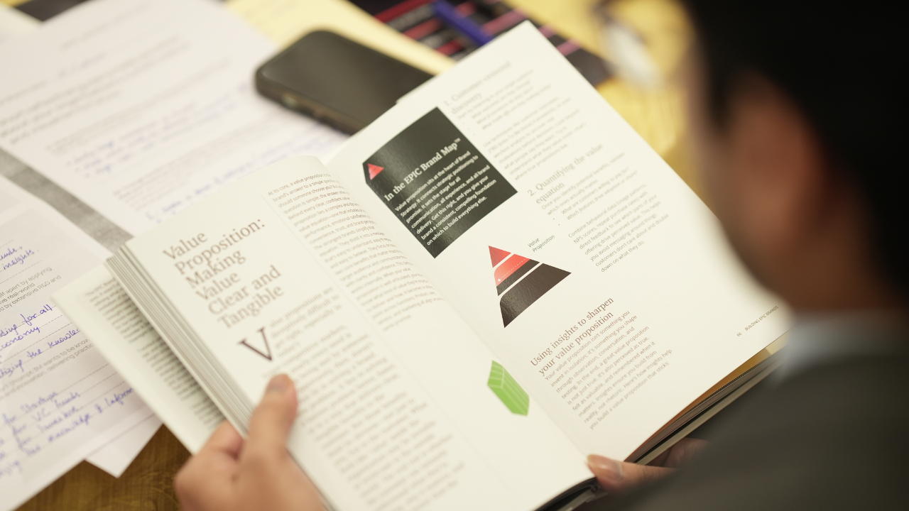 Building Epic Brands book displaying the EPIC Brand Map™